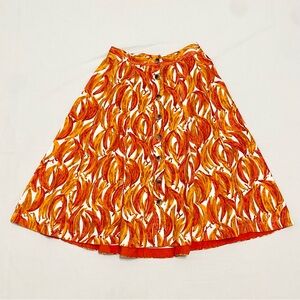 Anthropologie Maeve Banana Grove A Line Midi Skirt